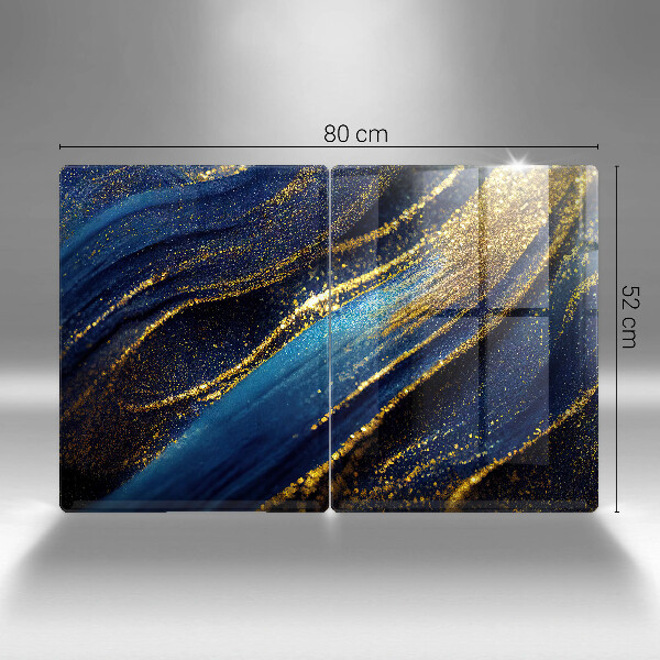 Protection plaque induction Abstraction bleu marine