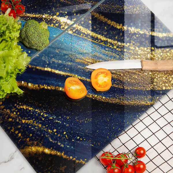 Protection plaque induction Abstraction bleu marine