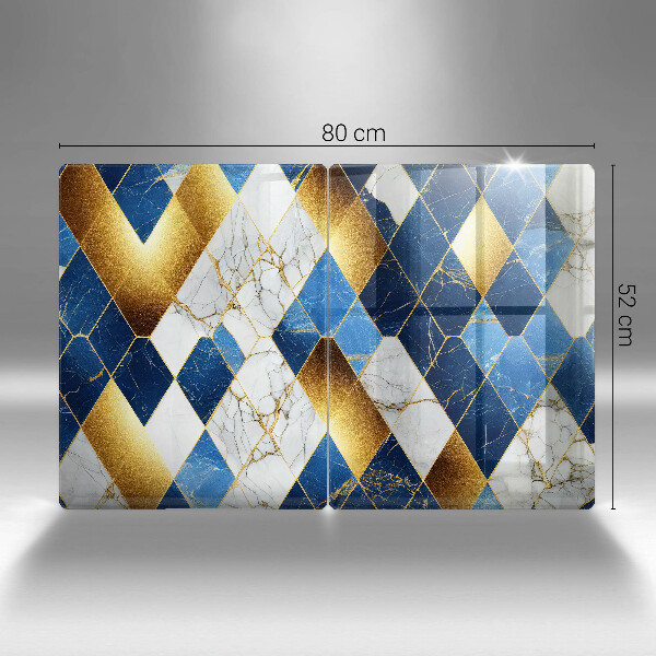 Protection plaque induction Losanges de marbre doré