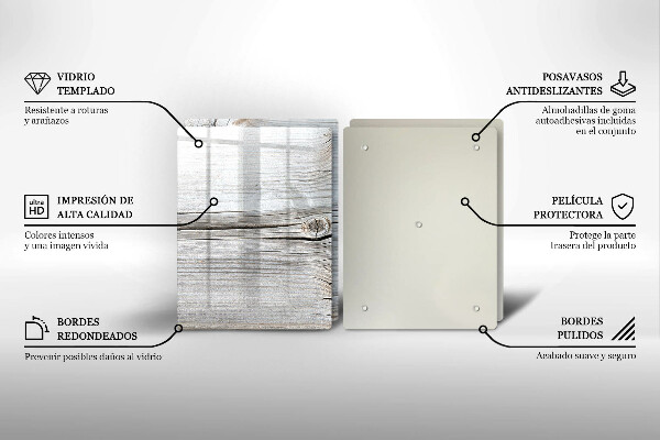 Protection plaque induction Structure en bois clair