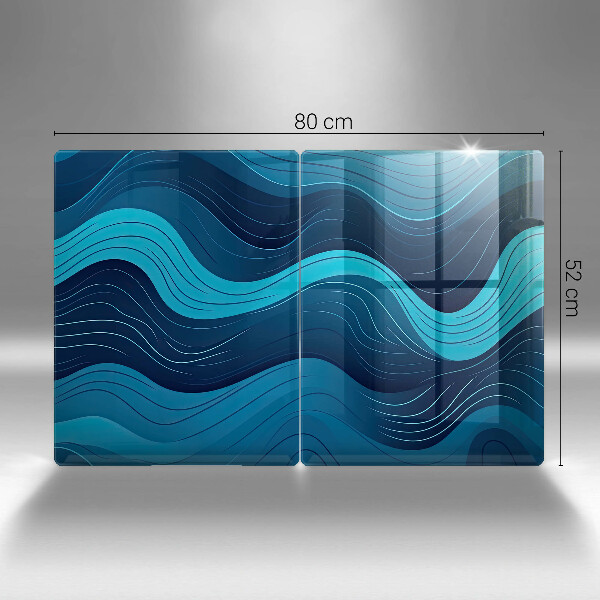 Protection plaque induction Vagues abstraites