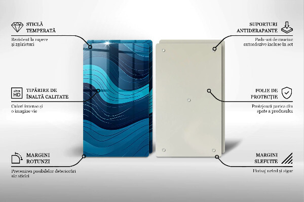 Protection plaque induction Vagues abstraites