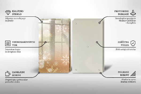 Protection plaque induction Flocons de neige