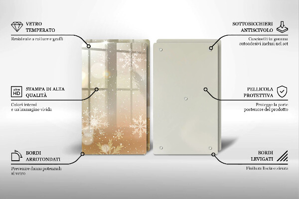 Protection plaque induction Flocons de neige