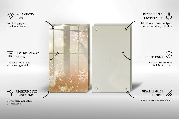 Protection plaque induction Flocons de neige