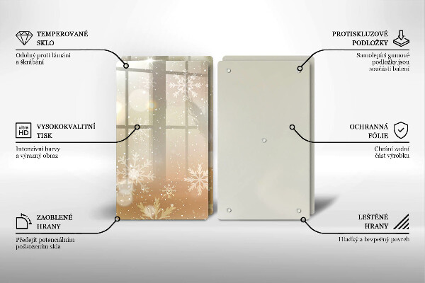 Protection plaque induction Flocons de neige