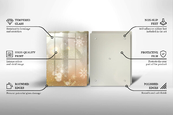 Protection plaque induction Flocons de neige