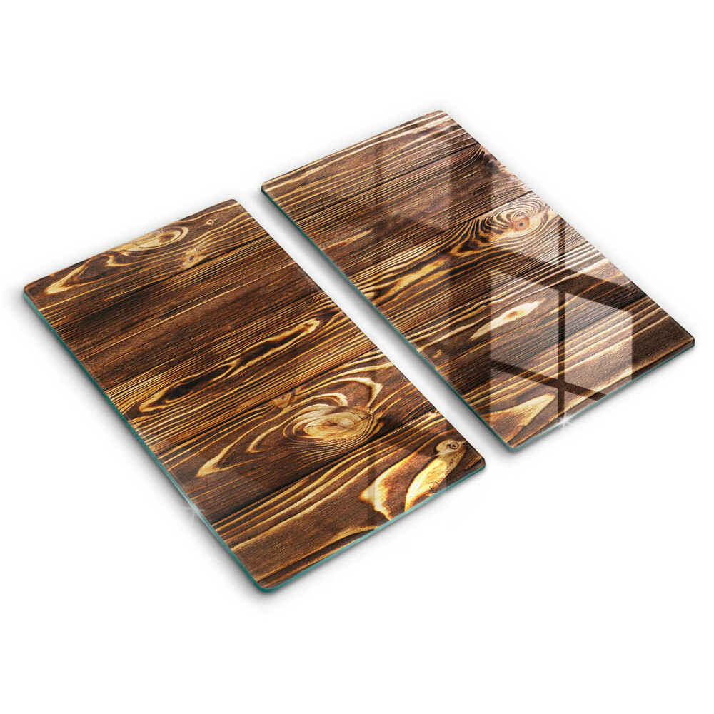 Protection plaque induction Texture du bois