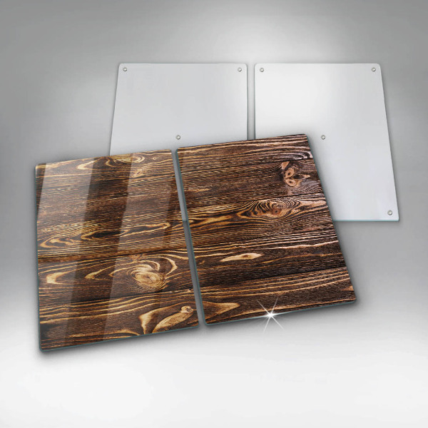 Protection plaque induction Texture du bois