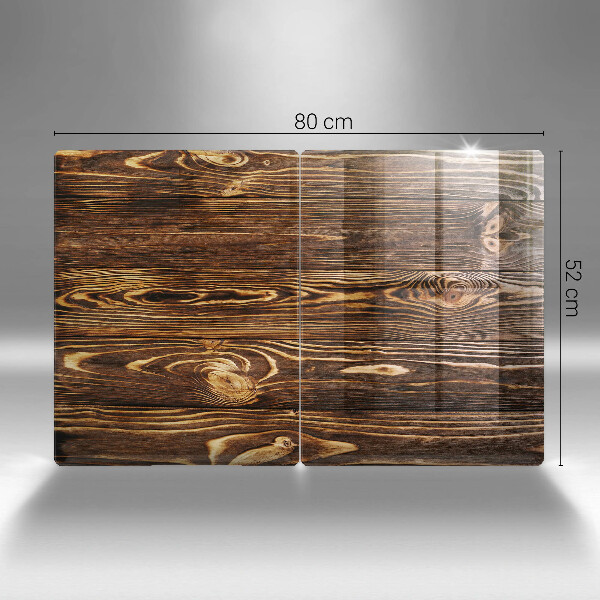 Protection plaque induction Texture du bois