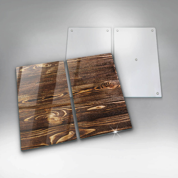 Protection plaque induction Texture du bois