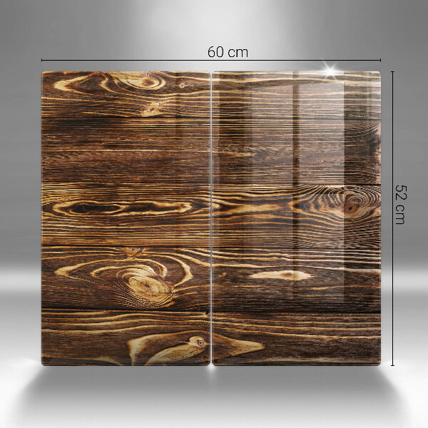 Protection plaque induction Texture du bois