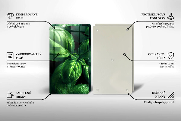 Protection plaque induction Feuilles de basilic