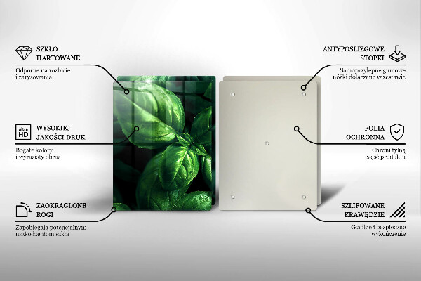 Protection plaque induction Feuilles de basilic