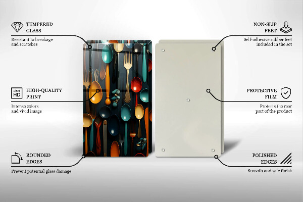 Protection plaque induction Cuillères et fourchettes colorées