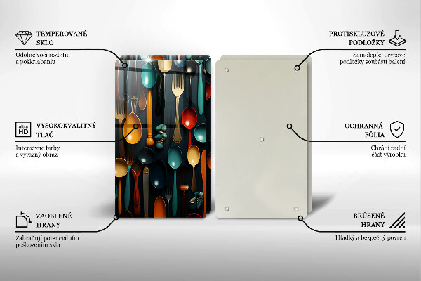 Protection plaque induction Cuillères et fourchettes colorées