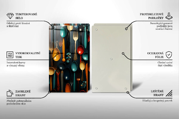 Protection plaque induction Cuillères et fourchettes colorées