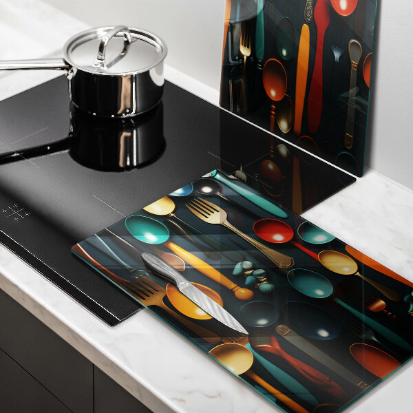 Protection plaque induction Cuillères et fourchettes colorées
