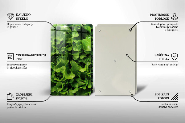 Protection plaque induction Feuilles de laitue verte