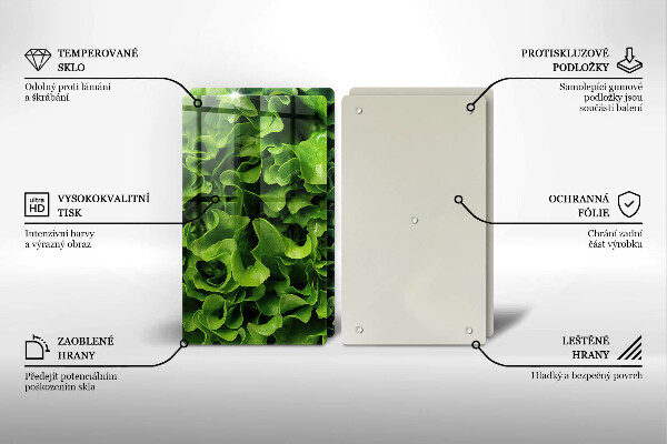 Protection plaque induction Feuilles de laitue verte