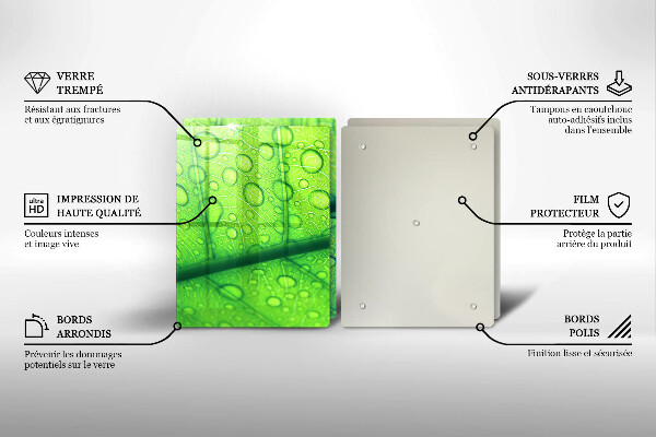 Protection plaque induction Gros plan d'une feuille