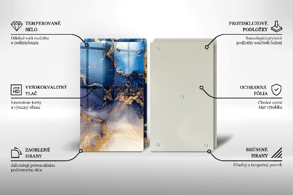 Protection plaque induction Abstraction de marbre