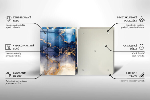 Protection plaque induction Abstraction de marbre