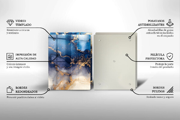 Protection plaque induction Abstraction de marbre