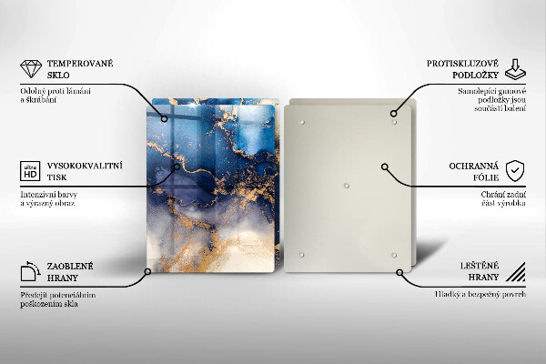 Protection plaque induction Abstraction de marbre