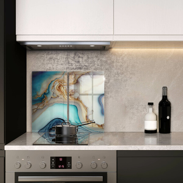 Protection plaque induction Marbre multicolore