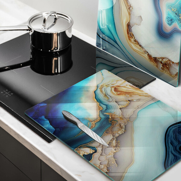 Protection plaque induction Marbre multicolore