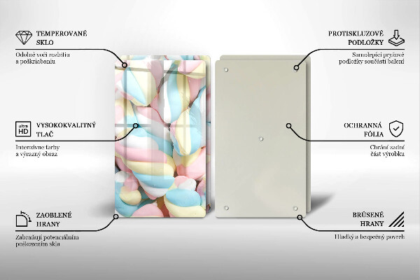 Protection plaque induction Guimauves colorées