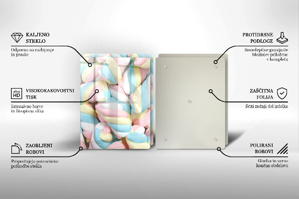 Protection plaque induction Guimauves colorées