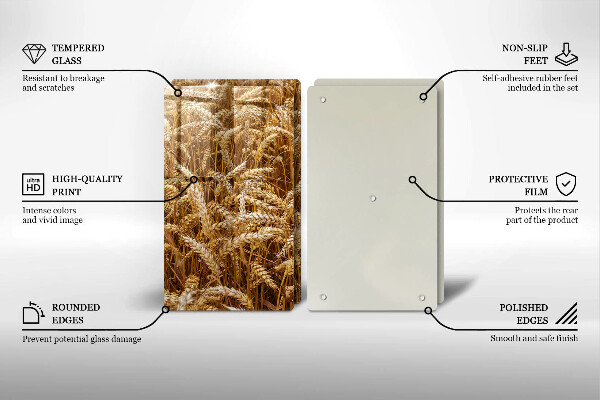 Protection plaque induction Champ de céréales