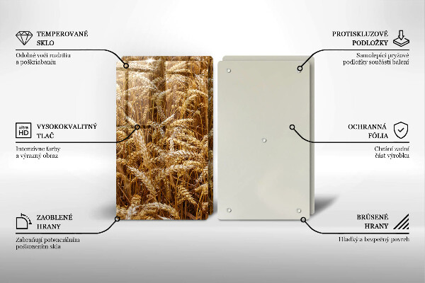 Protection plaque induction Champ de céréales