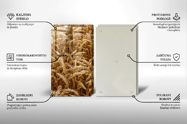 Protection plaque induction Champ de céréales