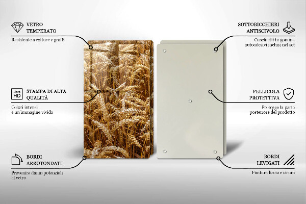 Protection plaque induction Champ de céréales