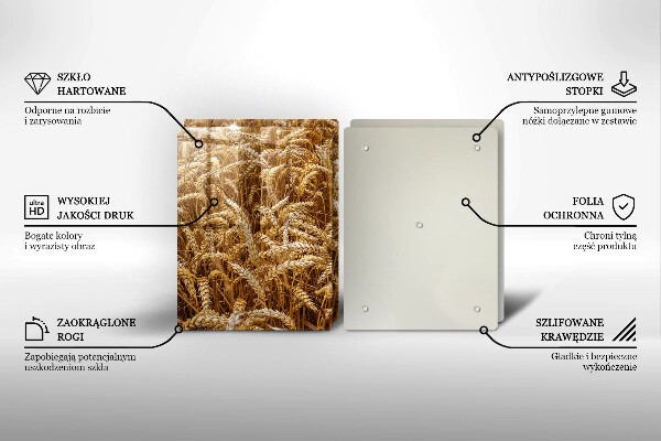 Protection plaque induction Champ de céréales