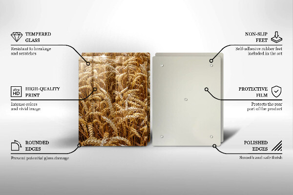 Protection plaque induction Champ de céréales