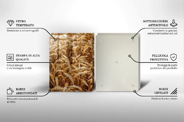 Protection plaque induction Champ de céréales