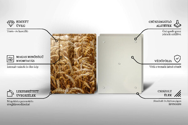 Protection plaque induction Champ de céréales