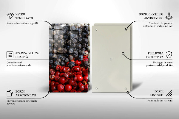 Protection plaque induction Poivre noir