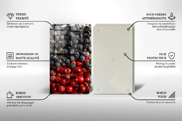 Protection plaque induction Poivre noir