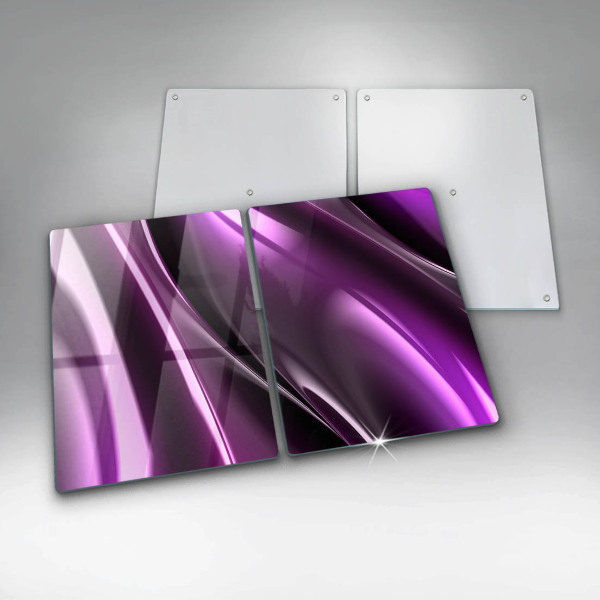 Protection plaque induction Abstraction violette