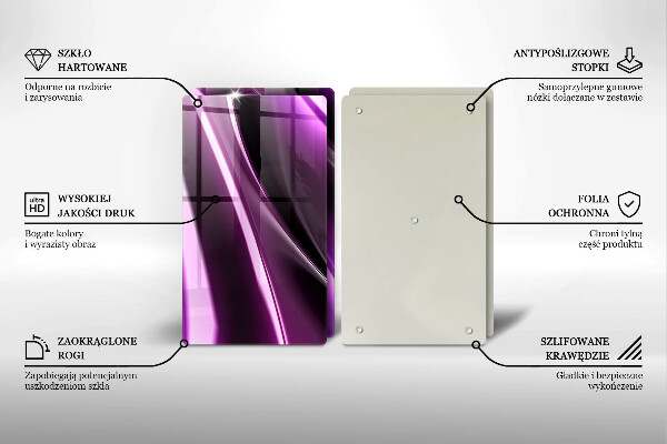 Protection plaque induction Abstraction violette