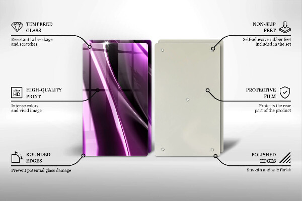 Protection plaque induction Abstraction violette