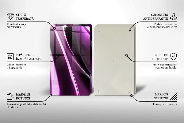 Protection plaque induction Abstraction violette