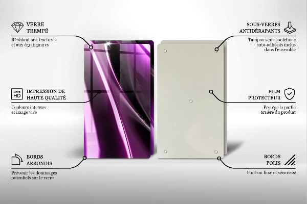 Protection plaque induction Abstraction violette
