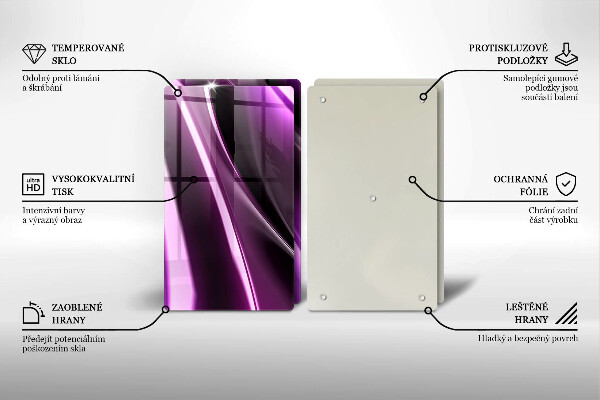 Protection plaque induction Abstraction violette