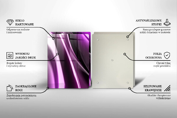 Protection plaque induction Abstraction violette